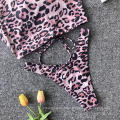 2020 Latest Bikini Explosion Women's Leopard Two Pieces Swimsuit Sports Bikini Hot Sale Swim Wear Textured Swimwear